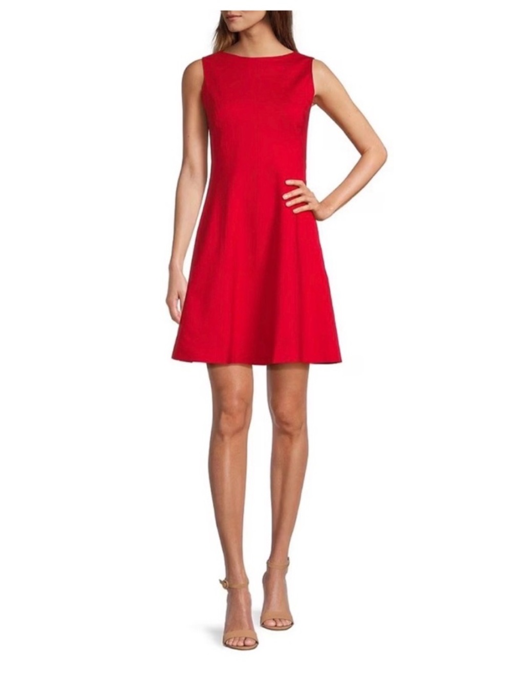 SPANX Sleeveless Red Mini A-Line Dress